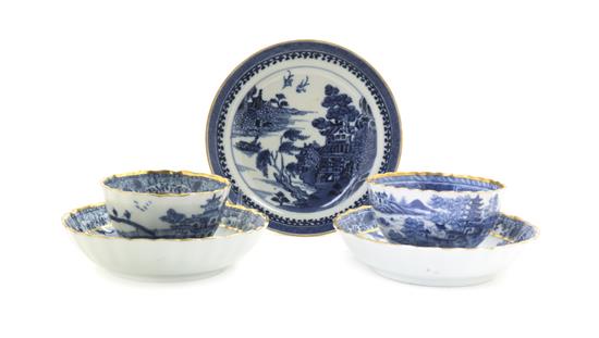 Appraisal: Sale Lot A Group of Five Chinese Export Blue and