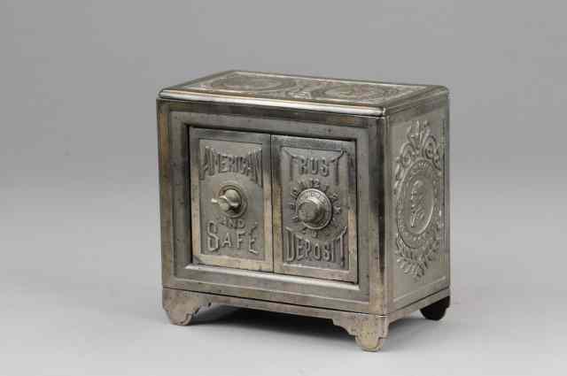 Appraisal: AMERICAN TRUST SAFE DEPOSIT STILL BANK Nickel finish cast iron