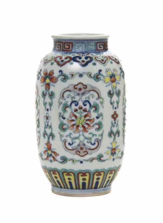 Appraisal: A Chinese Porcelain Vase having enamel and underglaze decoration throughout