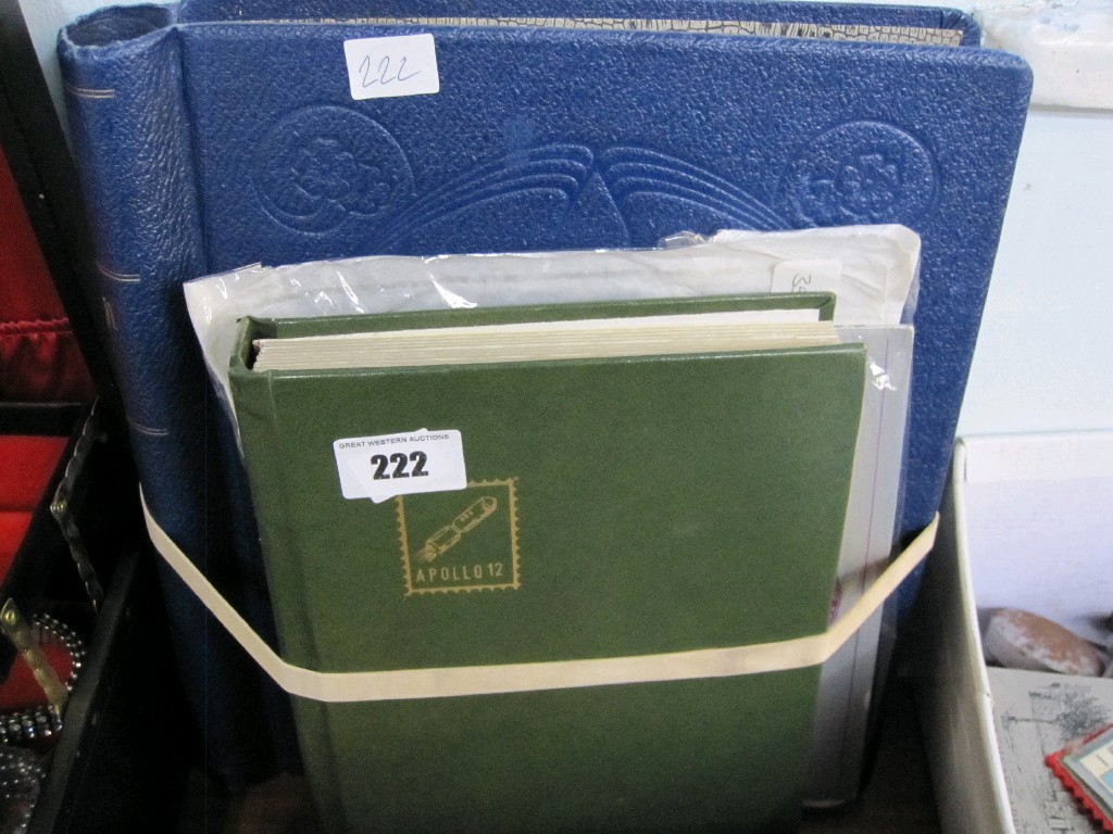 Appraisal: Lot comprising two albums and a folio of stamps