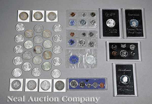 Appraisal: A Group of American Silver Dollars and Proof Sets including