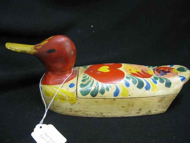 Appraisal: Peter Hunt Figural Duck Box '' long '' tall unsigned