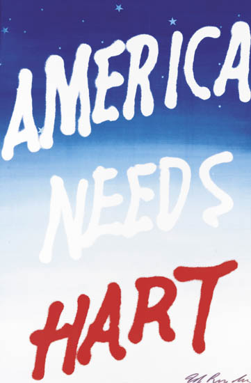 Appraisal: ED RUSCHA America Needs Hart Color offset lithograph x mm