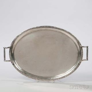 Appraisal: German Silver Tray late th early th century Hugo B