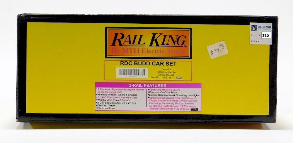 Appraisal: Rail King RDC BUDD O Gauge Electric Train Set United