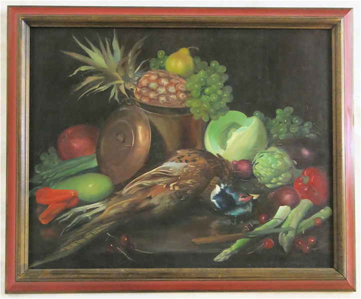 Appraisal: TABLE-TOP STILL LIFE OIL ON BOARD American th century a