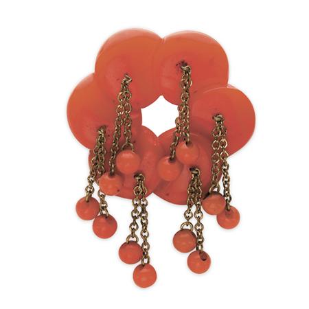 Appraisal: Bakelite Dangling Floriform Brooch Estimate -