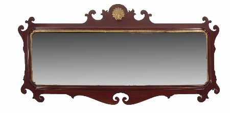 Appraisal: A mahogany framed landscape wall mirror In the George III