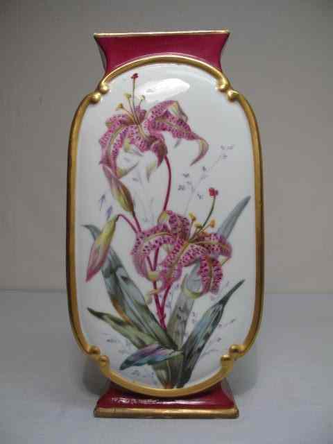 Appraisal: Old Paris style gilt vase Painted with a dancing woman