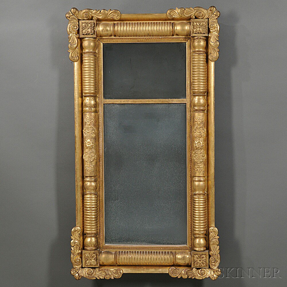 Appraisal: Classical Gilt-gesso Pier Mirror New York or Boston c the