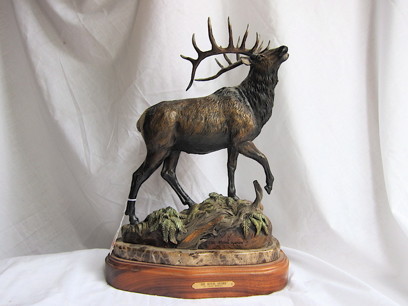 Appraisal: DAVID MANUEL OREGON B ORIGINAL BRONZE WILDLIFE SCULPTURE The Royal