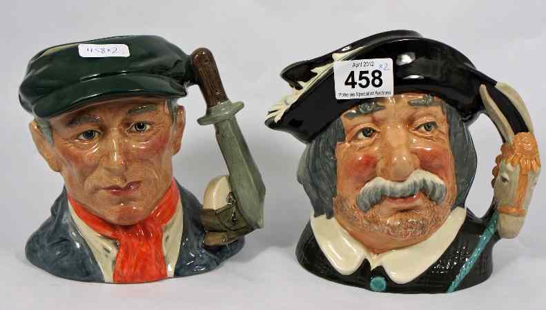 Appraisal: Royal Doulton Large Character Jugs Sancho Panca D and Little