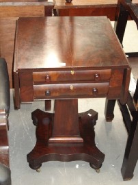 Appraisal: A William IV mahogany work table