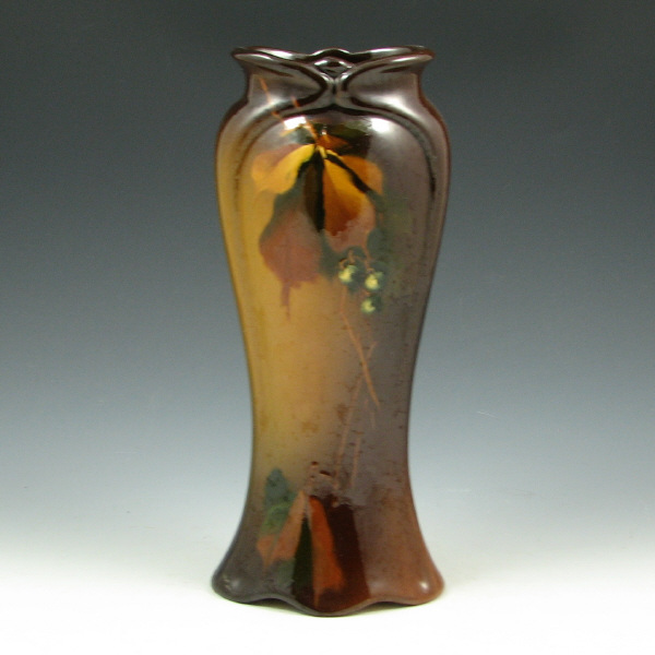 Appraisal: Roseville Rozane R - Vase by Hattie Mitchell Roseville Rozane