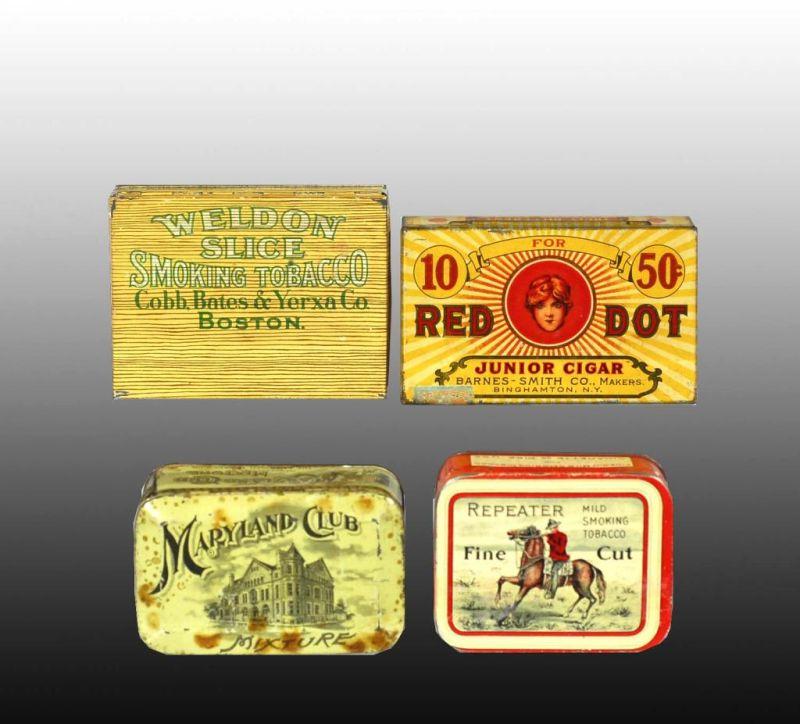 Appraisal: Lot of Tobacco Tins Description Includes Repeater Fine Cut Red