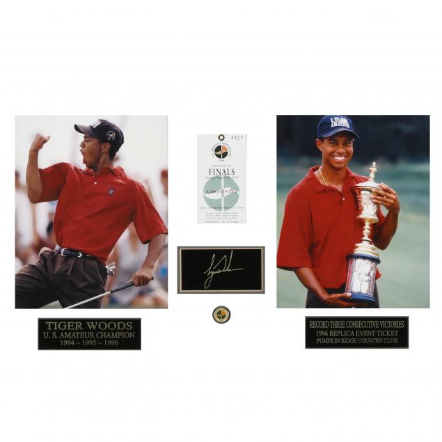 Appraisal: TIGER WOODS US AMATEUR COMPILATION To include a reproduction grounds