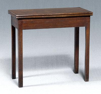 Appraisal: North Carolina Chippendale games table with fold-over top walnut molded