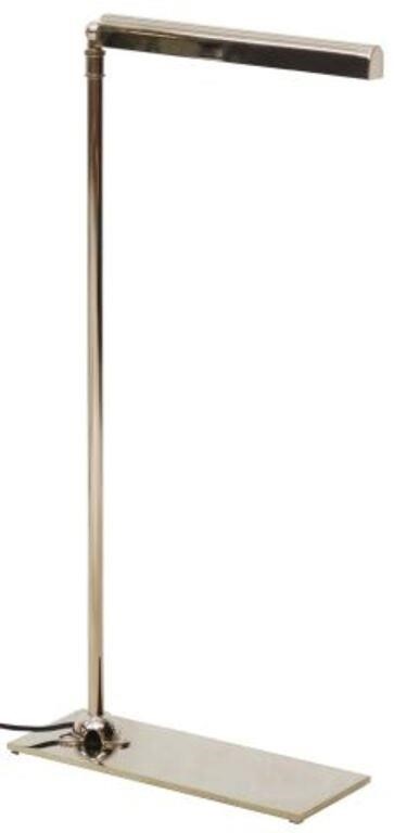 Appraisal: Contemporary Slimline single-light task floor lamp Restoration Hardware in polished