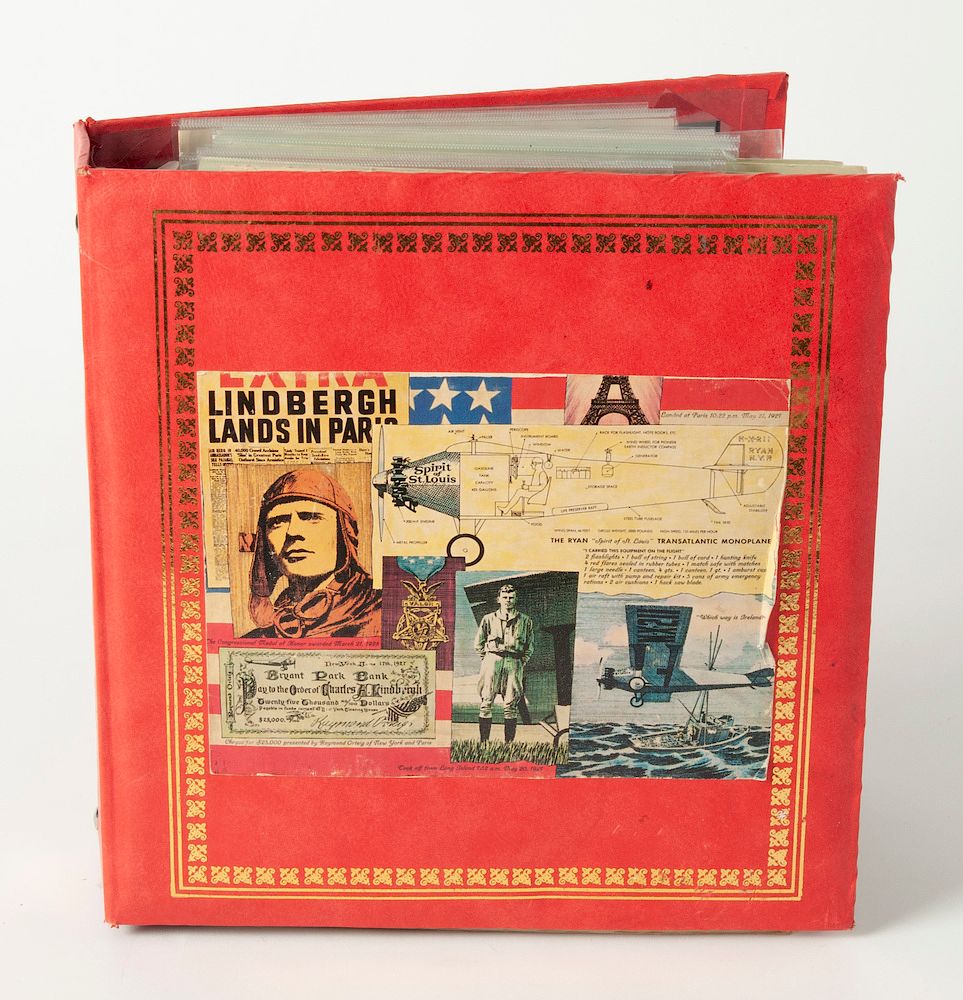 Appraisal: Album of Lindbergh Airmail Covers Stamps and Letters Album of