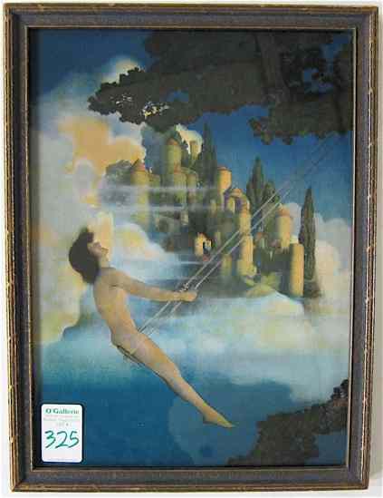 Appraisal: MAXFIELD PARRISH color print ''Dinkey-Bird '' Image measures '' x