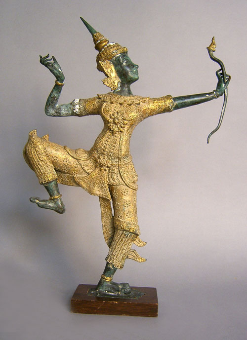 Appraisal: Tibetan gilt metal figure h