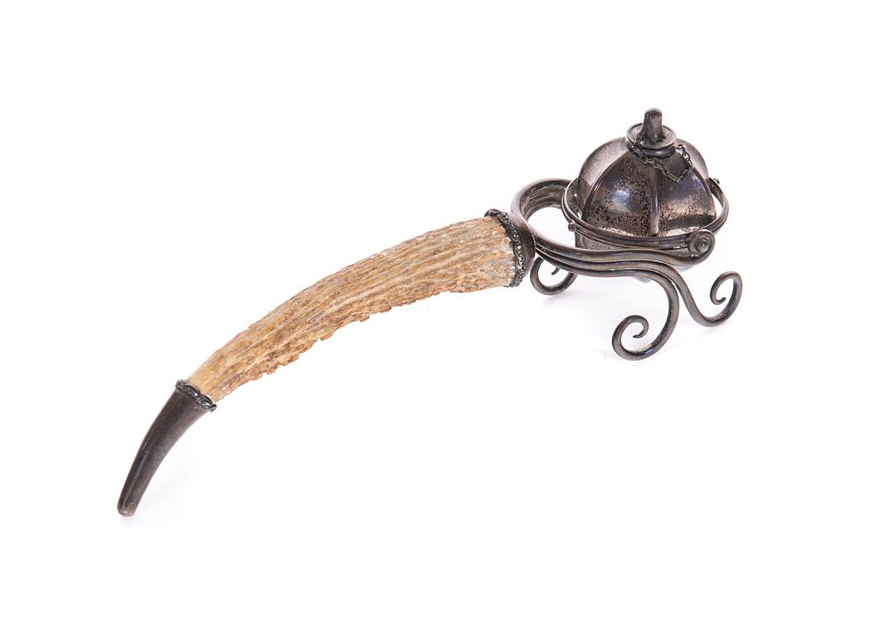 Appraisal: Antler Wick Holder Antler Wick Holder Condition Please Email for