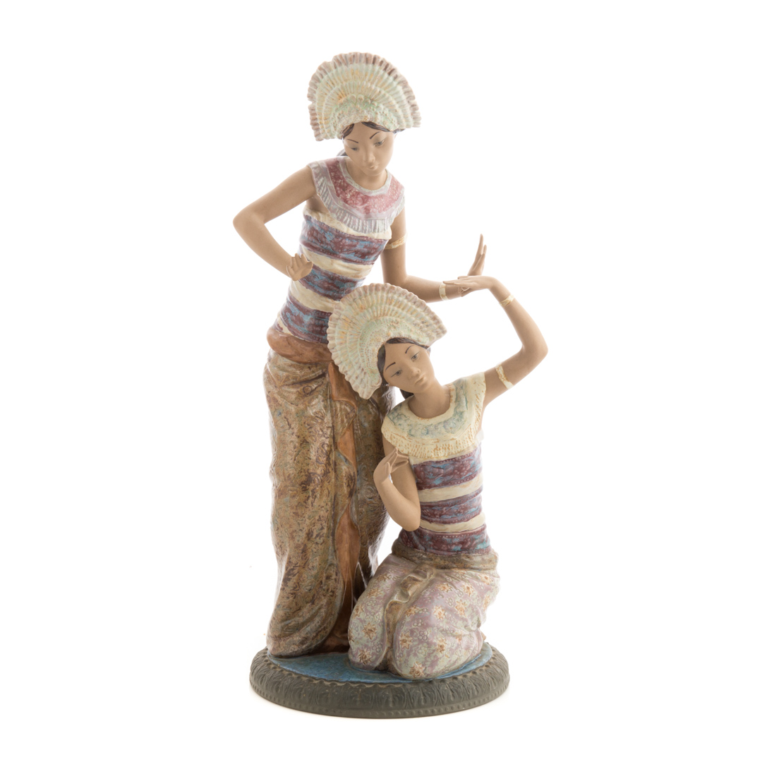 Appraisal: Lladro Gres Bali Dancers in H Condition Additional comments added