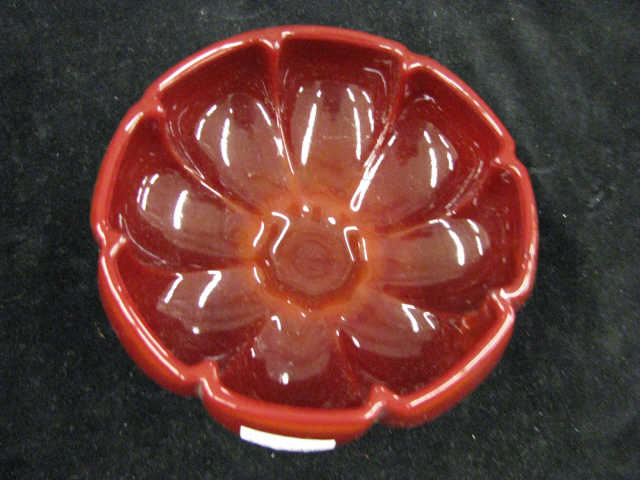 Appraisal: Fenton Venetian Red Art Glass Bowl diameter deep excellent