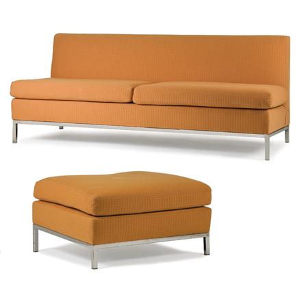 Appraisal: Florence Knoll American b Sofa and Ottoman circa Estimate -