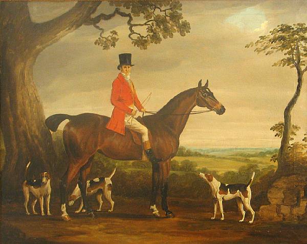 Appraisal: English School Master of the hounds in a landscape bears