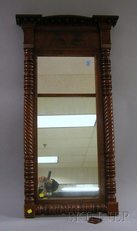 Appraisal: Federal Mahogany Tabernacle Mirror lg in