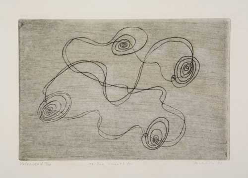 Appraisal: JOSEF ALBERS Velocidad Drypoint on heavy wove paper x mm