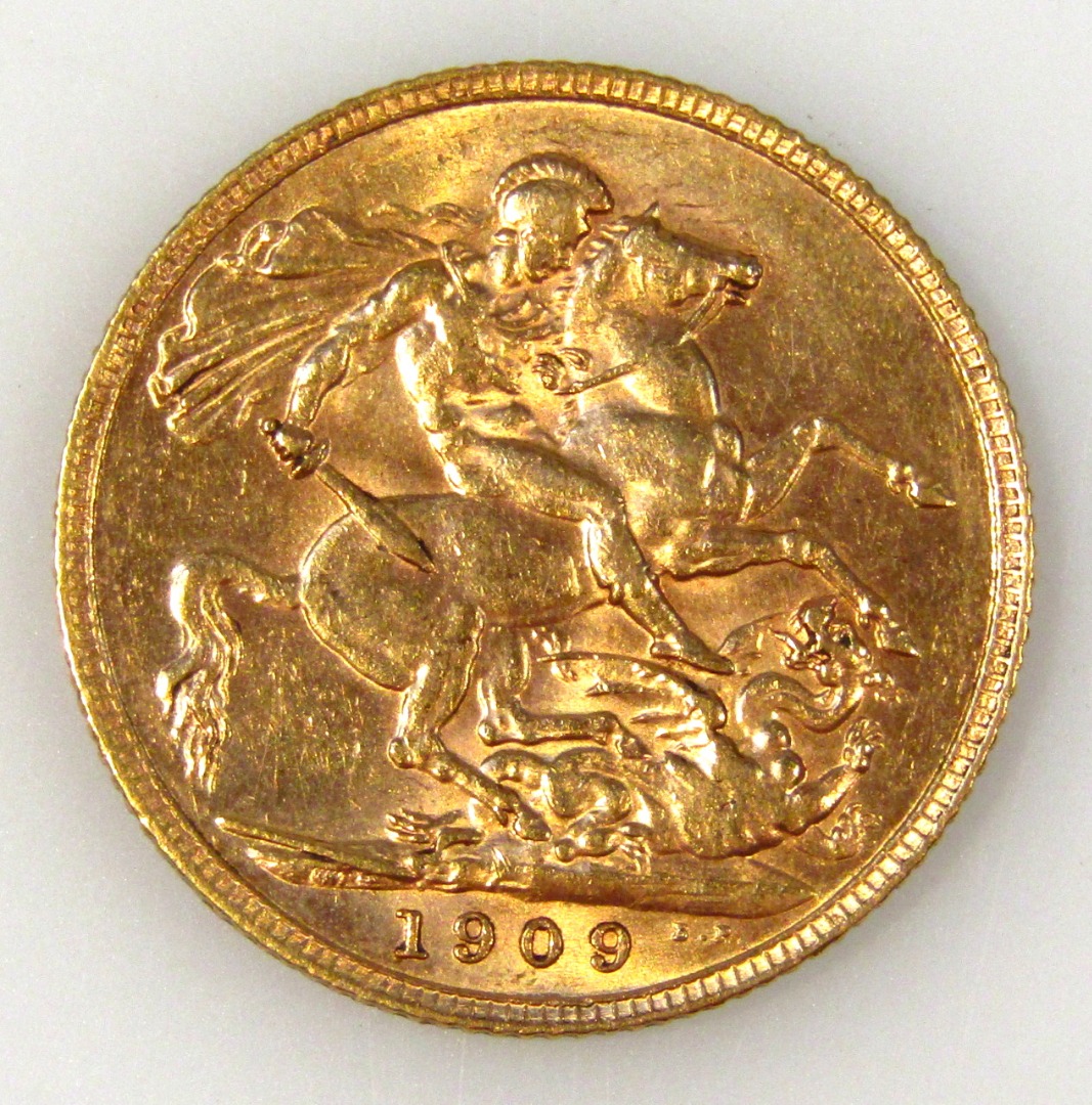 Appraisal: An Edward VII gold full sovereign dated