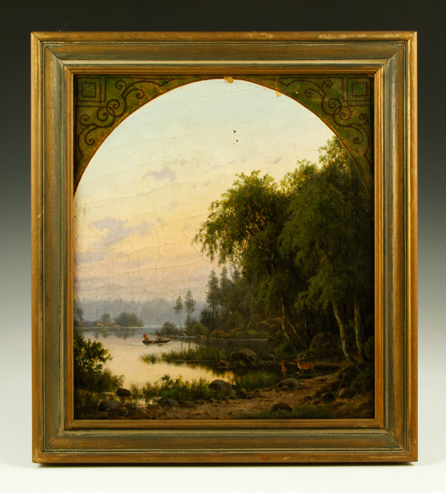 Appraisal: - Jensen Landscape with Lake O C Edvard Michael Jensen