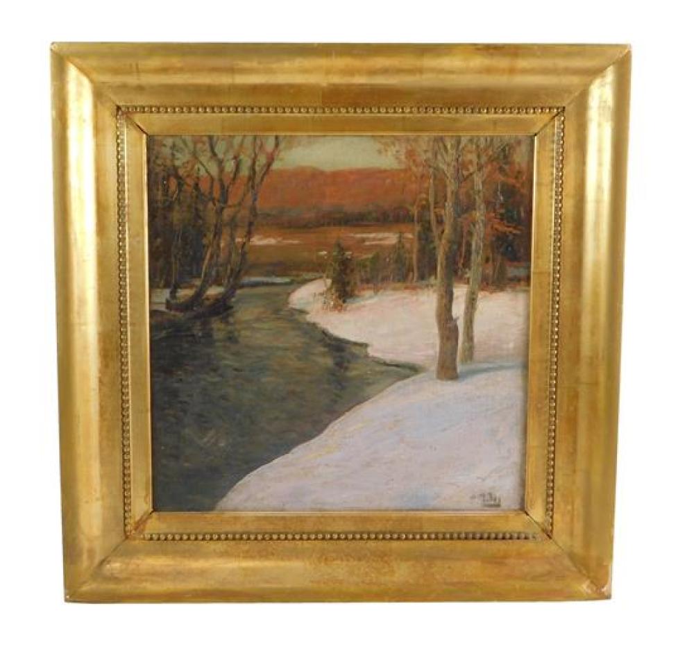 Appraisal: Possibly Paul Petri th th C oil on board snow