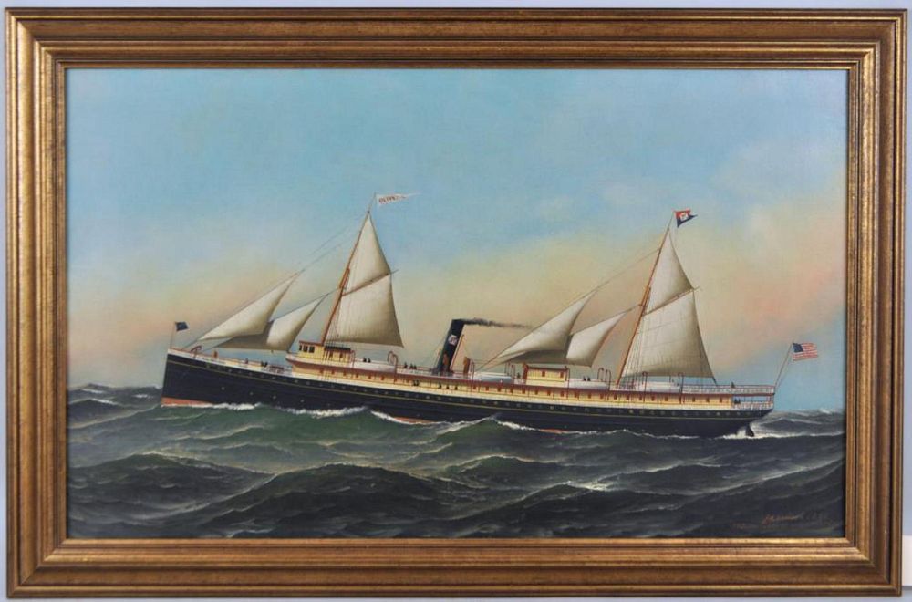 Appraisal: A Jacobsen Steamship Olivette O C Antonio Jacobsen Am -