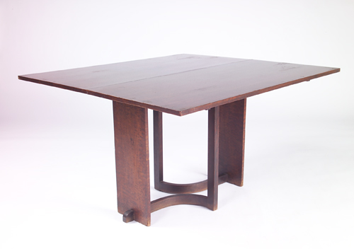 Appraisal: RUSSEL WRIGHT HEYWOOD WAKEFIELD Rare early dining table with hinged