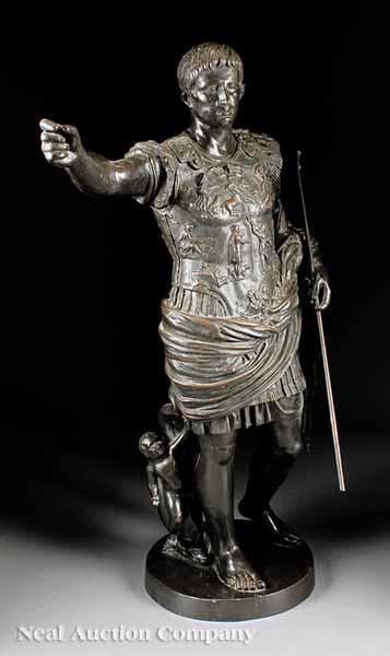 Appraisal: A Continental Patinated Bronze Figure of the Augustus of Prima