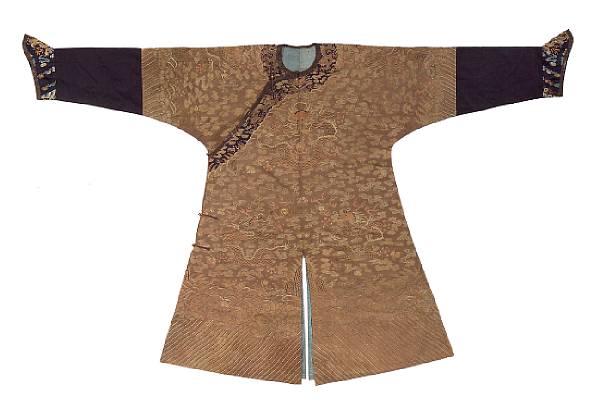 Appraisal: A kesi-woven silk gauze dragon robe th th Century The