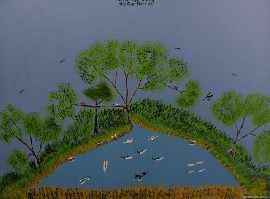 Appraisal: Ian Abdulla - Wildlife Along the River Murray acrylic on