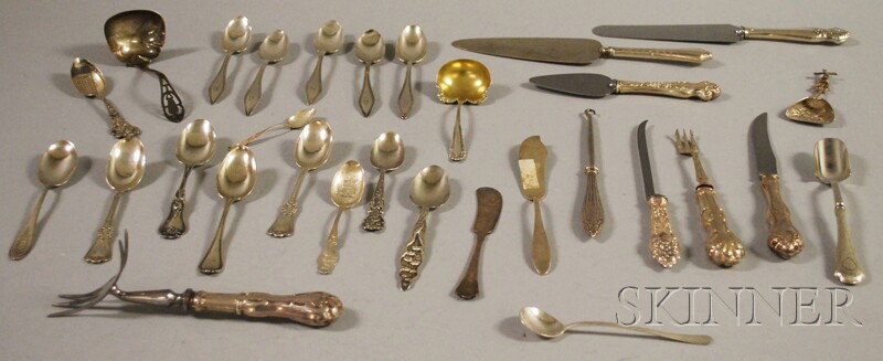 Appraisal: Group of Sterling Silver and Sterling-Handled Flatware Items including cake