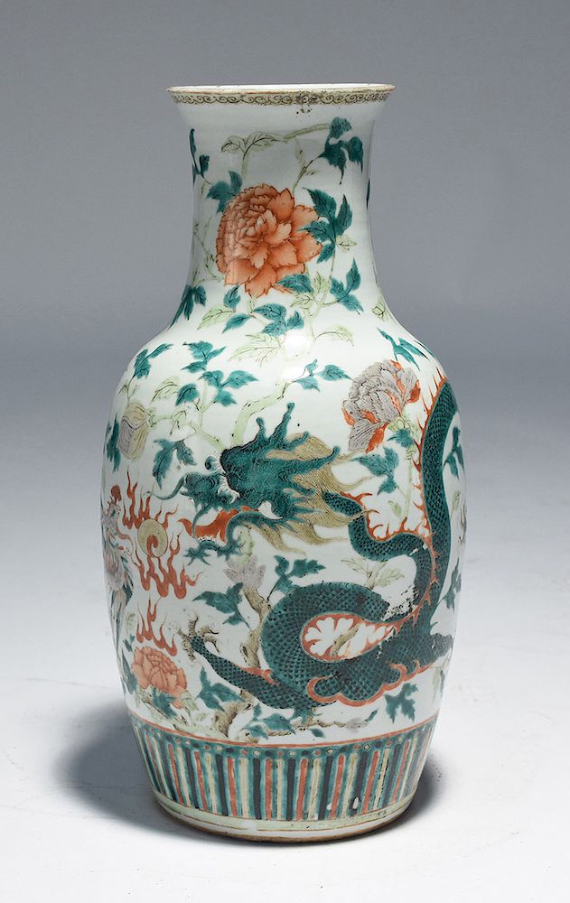 Appraisal: Chinese th C enamel decorated vase Chinese th C enamel