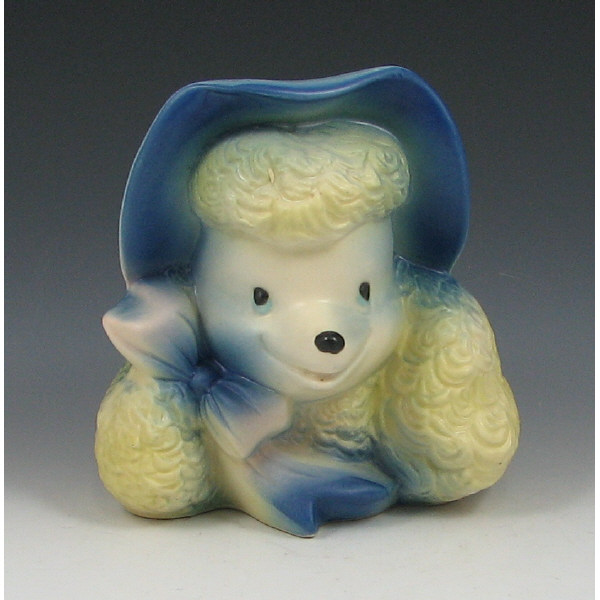 Appraisal: Hull Novelty Poodle Planter in Blue - Mint Novelty poodle