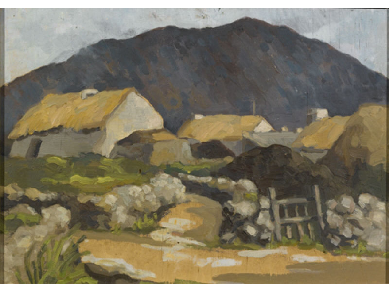 Appraisal: BEA ORPEN IRISH - THE SUNNY LANEWAY ACHILL oil on