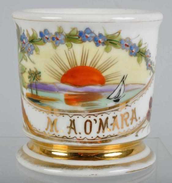 Appraisal: Sailing Shaving Mug Description Gilt name M A O Mara