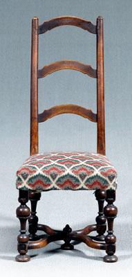 Appraisal: William and Mary style child s chair or slipper chair