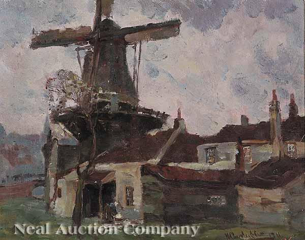 Appraisal: Norman Chamberlain American California - The Windmill oil on board