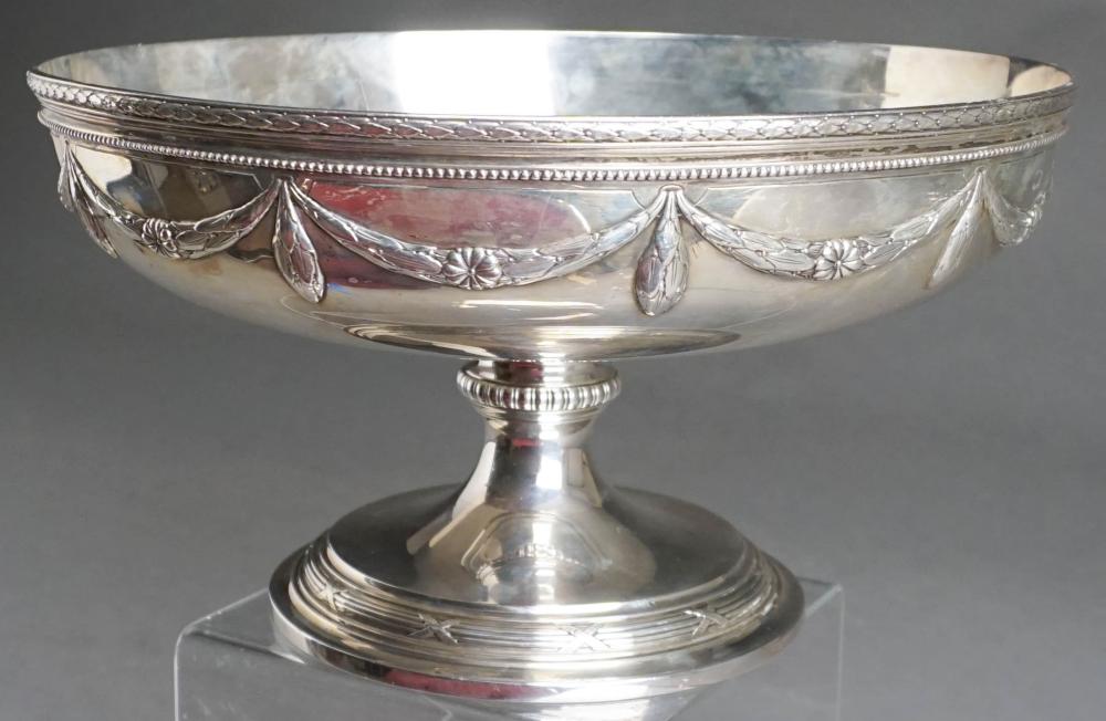 Appraisal: TIFFANY CO MAKERS STERLING SILVER COMPOTE WITH FESTOON DECORATION H