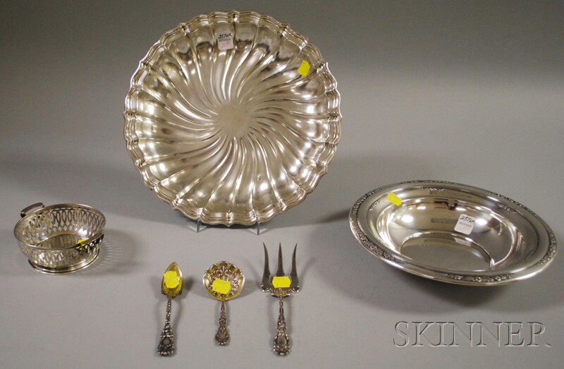 Appraisal: Six Assorted Sterling Silver Items three flatware serving items including