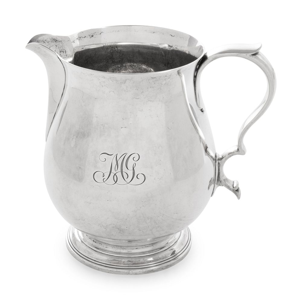 Appraisal: A Tiffany Co Silver Pitcher A Tiffany Co Silver Pitcher